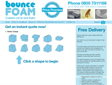 Tablet Screenshot of bouncefoam.co.uk
